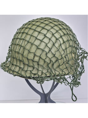 Original WWII M1 Rear Seam Helmet With Liner & Net, Nice Condition!
